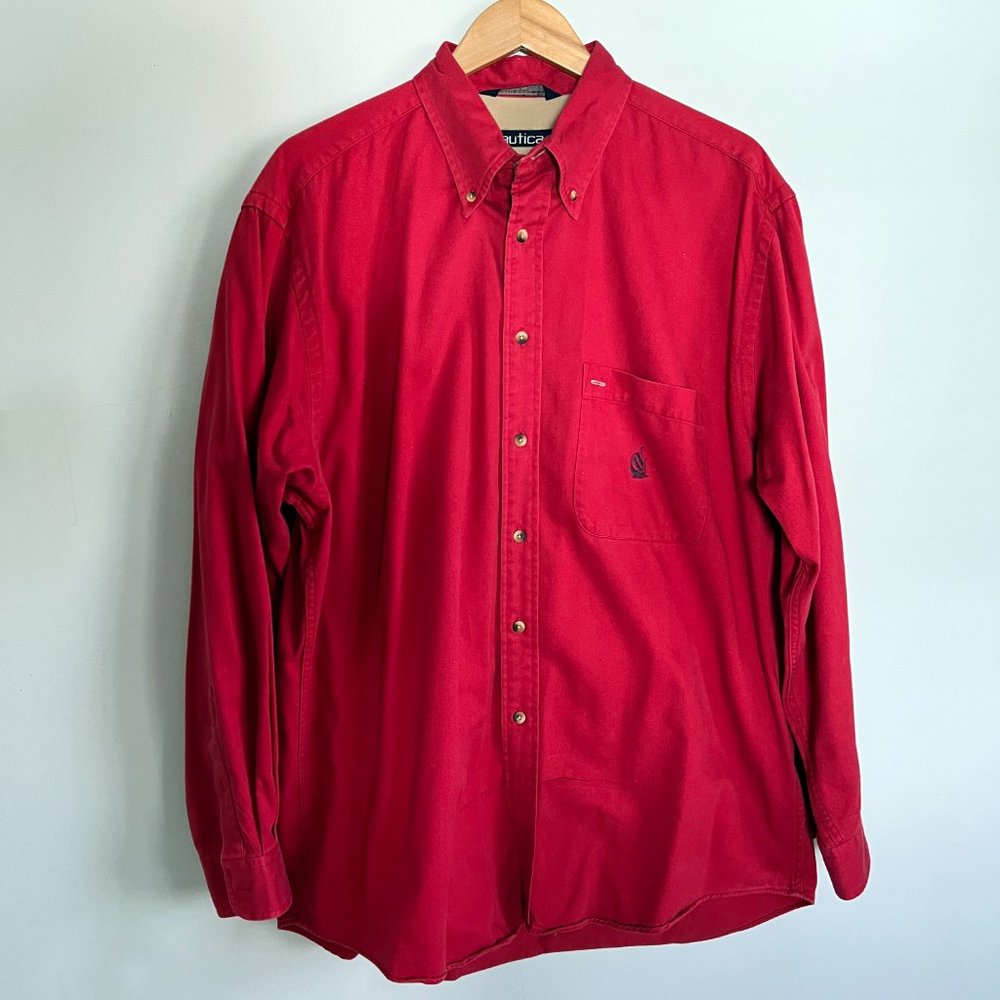 Nautica Men's Dress Shirt Size Large - Picture 3 of 14